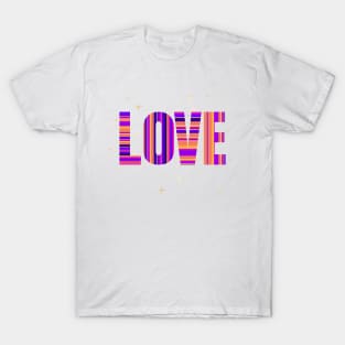 The word love with stars T-Shirt